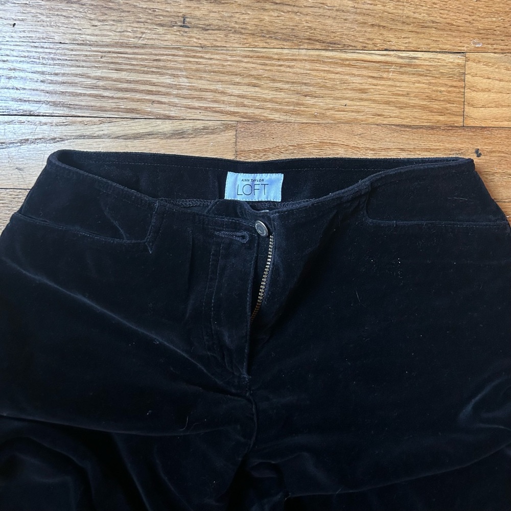 Velvet black vintage pants